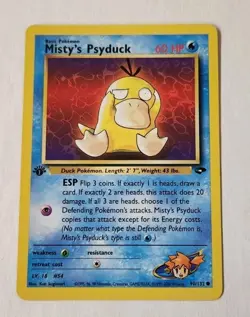Pokemon TCG Misty's Psyduck Gym Challenge, 1st Edition Card 90/132 - Image 1