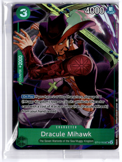 One Piece Dracule Mihawk ST12-003 Illustration Box Vol.4 Promo Card Sealed - Image 1
