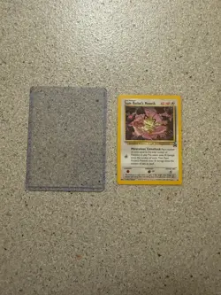 Pokemon Card - WoTC Black Star Promo Team Rocket's Meowth #18 LP - Image 1