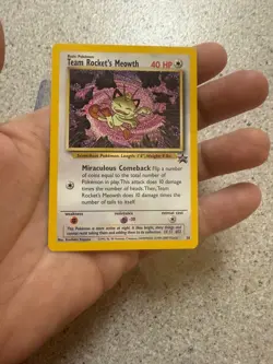 Pokemon Card - WoTC Black Star Promo Team Rocket's Meowth #18 LP - Image 2