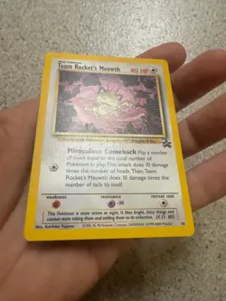 Pokemon Card - WoTC Black Star Promo Team Rocket's Meowth #18 LP - Image 3