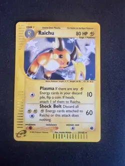Raichu 25/165 Expedition Base Set Holo Rare Pokemon E Series Card TCG - Image 1