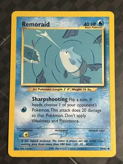 Remoraid 50/64 Neo Revelation Rare Vintage Pokemon Card LP - Image 1