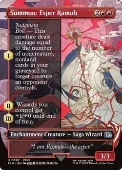 Summon: Esper Ramuh (Borderless) [FINAL FANTASY] MTG - Image 1