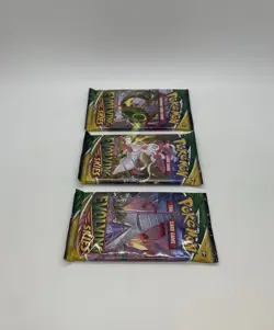 Pokemon TCG Sword & Shield Evolving Skies Factory Sealed Booster Pack Lot Of 3 - Image 2