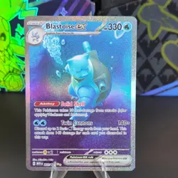 Pokemon TCG Blastoise ex 200/165 SV: Scarlet & Violet 151 Holo SIR NM/MINT - Image 1