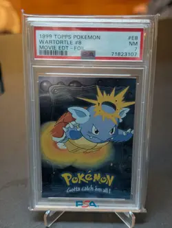 PSA 7 1999 Topps Pokemon Movie Edition Foil Wartortle #E8 - Image 1