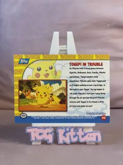 Topps Pokemon - Togepi in Trouble- 45 - Non-Holo Pikachu's Vacation TCGKITTEN - Image 2