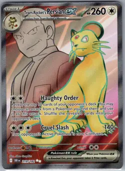 Team Rocket's Persian ex 219/182 SV10: Destined Rivals - Pokemon Card - NM - Image 1