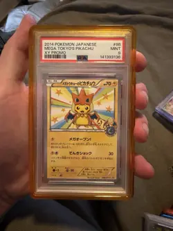 Pokemon TCG Japanese Mega Tokyo's Pikachu Holo XY-P Promo 098/XY-P PSA 9 6+ - Image 1