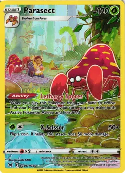 Pokemon TCG Parasect TG01/TG30 Lost Origin Trainer Gallery Holo Ultra Rare NM - Image 1