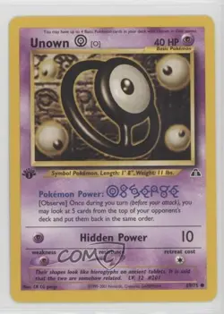 Unown (O) 1st Ed. Pokemon Neo Discovery #69 2001 - Image 1