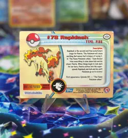 #78 Rapidash Topps 1999 Holo TV Series Blue Logo Pokemon - Image 2