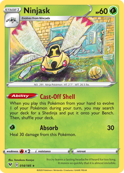 Ninjask 014/185 R Vivid Voltage Pokemon NM/M - Image 1