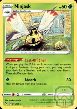 Ninjask 014/185 R Vivid Voltage Pokemon NM/M - Image 3