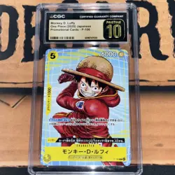 One Piece 2025 Monkey D. Luffy P-106 Japanese Promo BLACK LABEL Pristine 10 B - Image 1