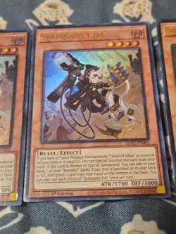 Springans Kitt x3 1st Edition Ultra Rare SDAZ-EN002 Yugioh - Image 3