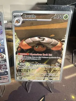 Pokemon TCG Crustle 186/182 Destined Rivals Holo Card Illustration Rare - Image 1