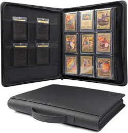 Trading Card Binder – PU Leather Toploader Binder with 288 Slots – 9 Pocket - Image 1