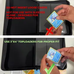 Trading Card Binder – PU Leather Toploader Binder with 288 Slots – 9 Pocket - Image 4