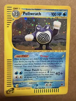Poliwrath 24/165 Holo Pokemon Card Expedition - Image 1