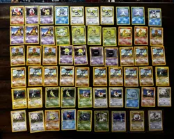 Vintage Pokemon Lot (59 Cards) Base Set Non Holo WOTC - Image 1