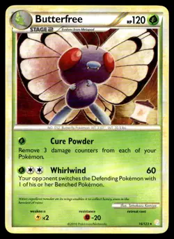 Butterfree HeartGold SoulSilver Rare 16/123 2010 Pokemon TCG - Image 1