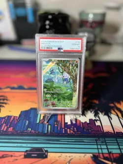 PSA 10 Meditite 153/142 Illustration Rare Stellar Crown GEM MINT Pokemon TCG - Image 1