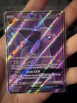 Espeon GX (Full Art) 140/149 Sun & Moon Base Set Holo Ultra Rare Pokemon TCG - Image 3