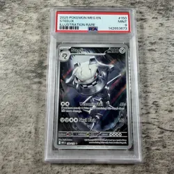 2025 POKEMON MEG EN-MEGA EVOLUTION ILLUSTRATION RARE #150 STEELIX PSA 9 - Image 1
