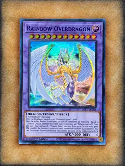 Yugioh Rainbow Overdragon LDS1-EN101 Ultra Rare 1st BLUE NM - Image 1