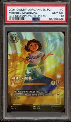 Disney Lorcana Mirabel Madrigal Set Championship Top Prize Promo 7/P2 PSA 10 - Image 1