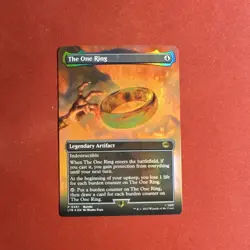 Wizards of the Coast The One Ring Artifact Promo 451 Borderless Foil MTG - Image 1
