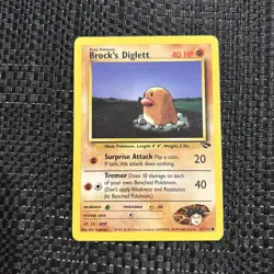 Brock's Diglett 67/132 Gym Challenge Pokemon Card TCG - Image 1
