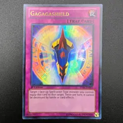 YuGiOh Gagagashield ZTIN-EN005 Ultra Rare 1st Edition NM - Image 1