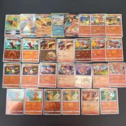 28*Lot Pokemon TCG Charizard Charmander Charmeleon Master Ball Holo #25 KB72 - Image 1