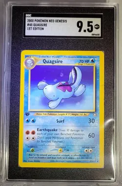 2000 Pokemon TCG Neo Genesis Quagsire 45/111 1st Edition SGC 9.5 - Image 1