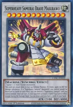 Superheavy Samurai Brave Masurawo - 1st Edition Cyberstorm Access LP YuGiOh - Image 1