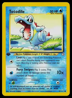 Pokemon Card - Totodile 1st Edition Neo Genesis 81/111 Common - Image 1