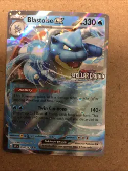 Blastoise ex Stellar Crown Ultra Rare Pokemon TCG 030/142 Scarlet & Violet SV07 - Image 1