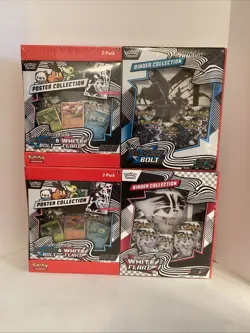 Pokemon Black Bolt and White Flare Binder + Poster Collection Sam's Club Bundles - Image 1