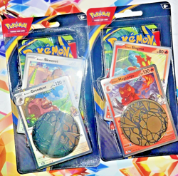 Pokemon TCG Phantasmal Flames - 2x Premium Checklane Blister (Greedent+Magcargo) - Image 1