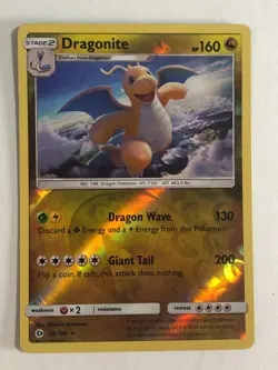 Pokemon TCG Pokemon TCG SM Base set Reverse Holographic Dragonite 96/149 L PL - Image 1