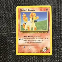Pokemon TCG Blaine’s Ponyta 64/132 Gym Challenge - Image 1