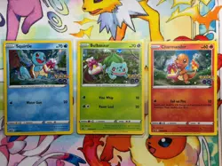 Pokemon GO TCG - Squirtle, Charmander, Bulbasaur Pin set Promos - Image 1