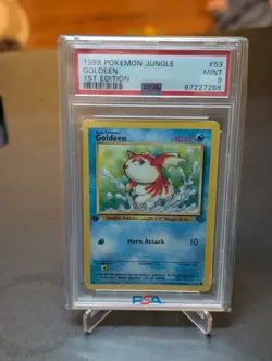 PSA 9 1999 Pokemon Jungle 1st Edition Goldeen #53 - Image 1