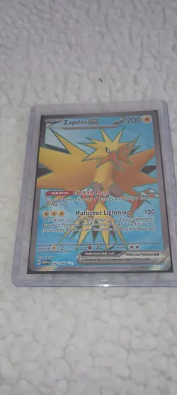 Pokemon Zapdos ex Ultra Rare Full Art Holo 192/165 Scarlet & Violet 151 200 HP - Image 2