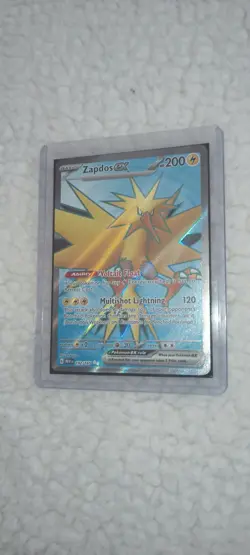Pokemon Zapdos ex Ultra Rare Full Art Holo 192/165 Scarlet & Violet 151 200 HP - Image 3