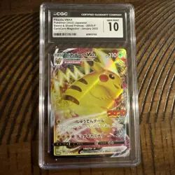 Pokemon TCG Sword & Shield Pikachu VMAX Promo 265/S-p Japanese CGC Gem Mint 10 - Image 1