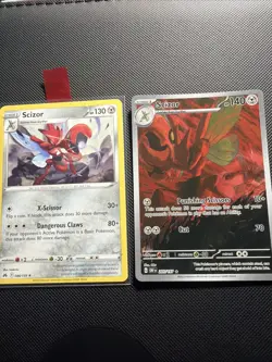 Scizor Pokemon TCG Sv03: Obsidian Flames Holo Illustration Rare Card 205/197 - Image 1